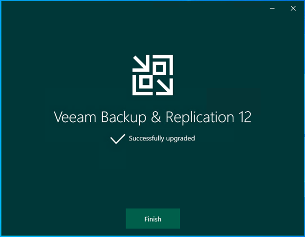 upgrade is complete Veeam Backup Replication v12